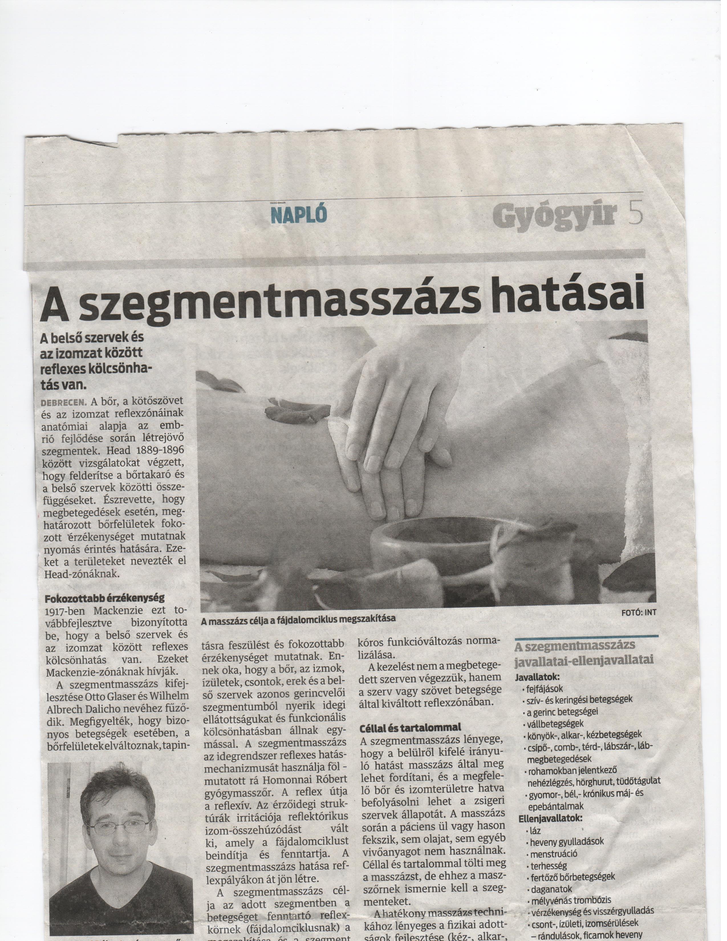 A szegmentmasszázs hatásai