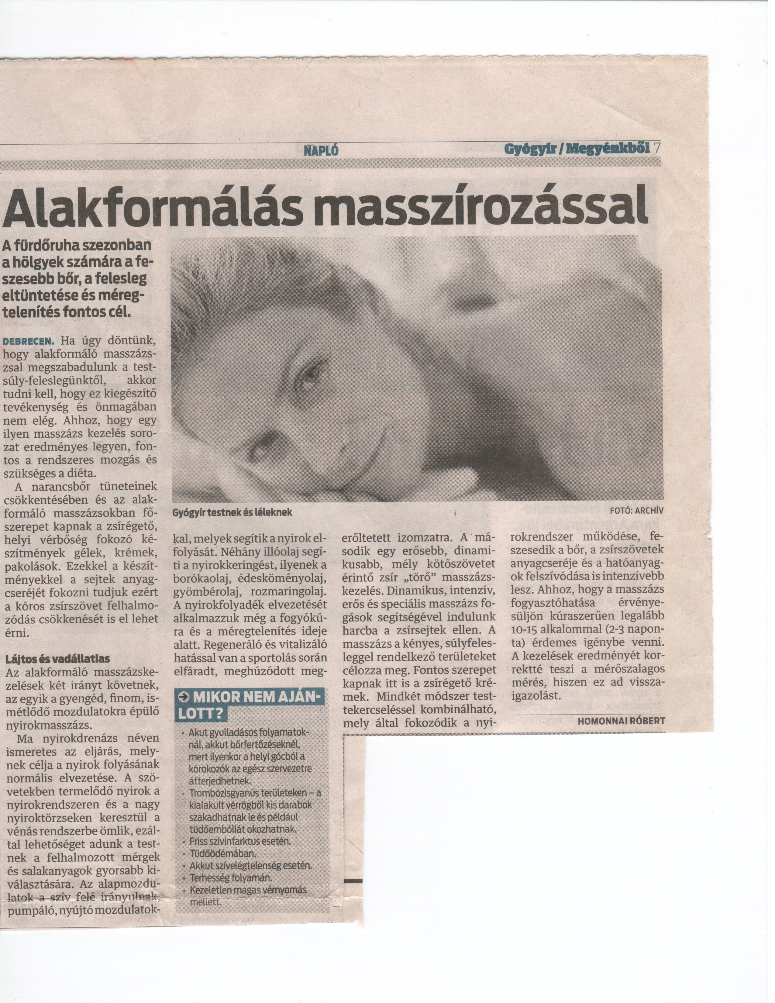 Alakformálás masszírozással