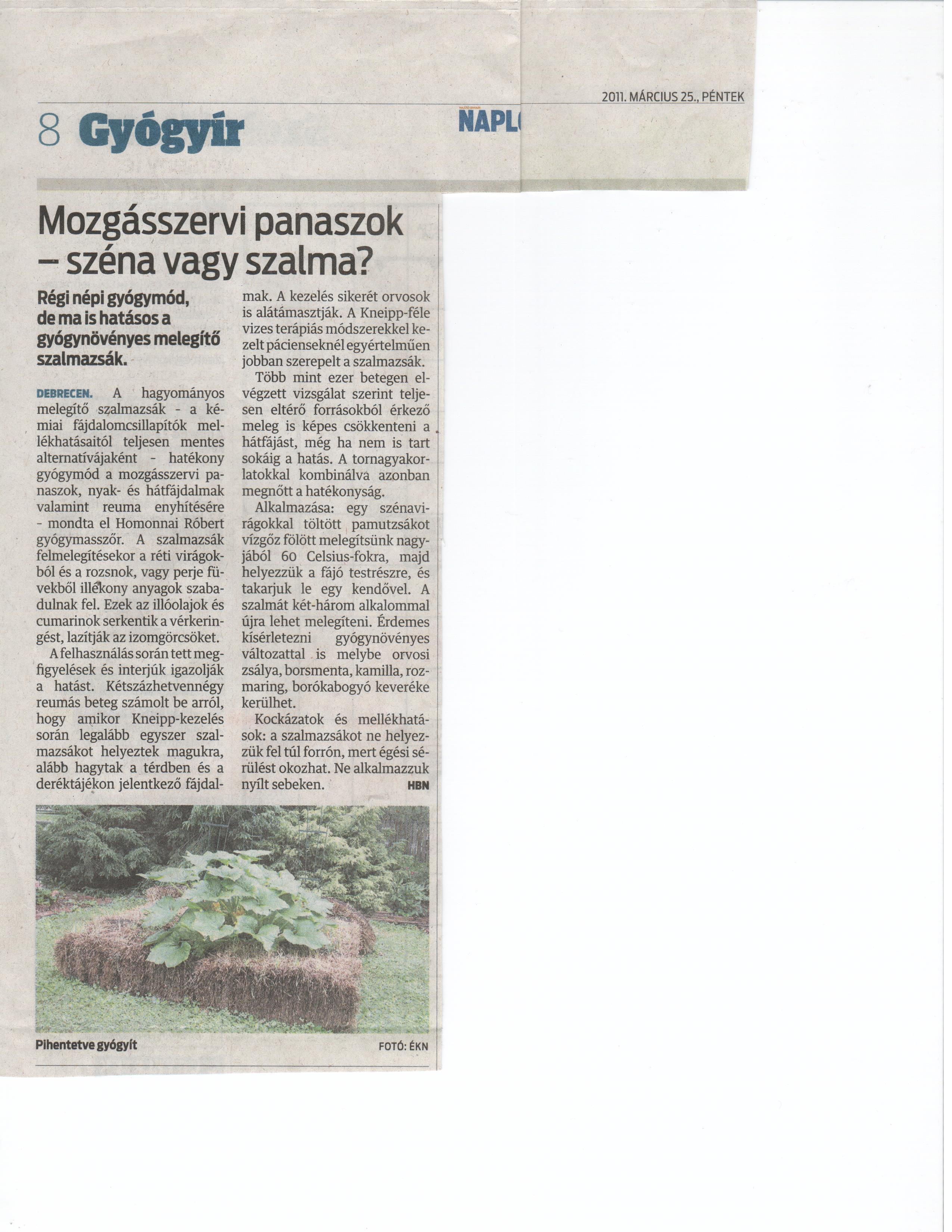 Gyógynövényes melegítő szalmazsák